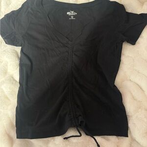 Hollister Black V-Neck Women's Top